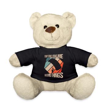 Ne me suivez pas je fais des choses stupides parachutisme skydi - Nounours - noir - Devant
