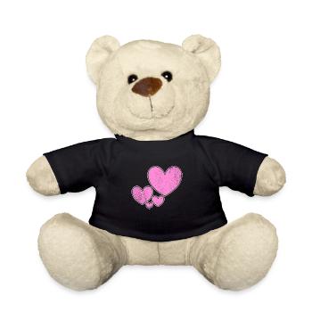Hearts in Love Hearts - Teddy Bear - black - Front