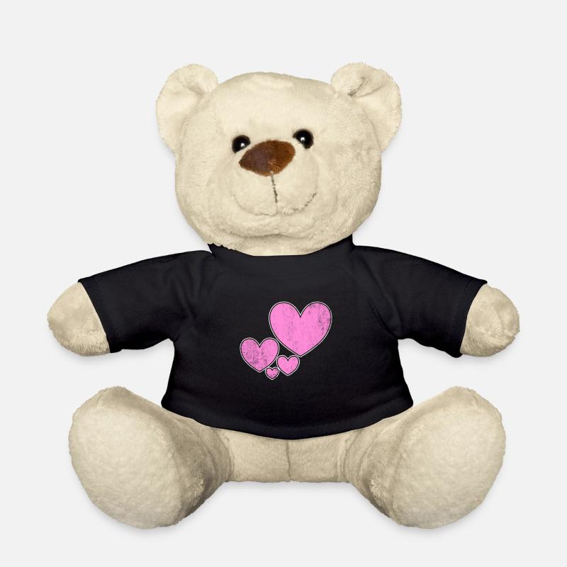 Verliebte Herzen Herze - Teddy - Schwarz