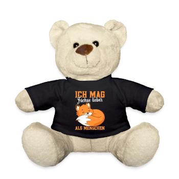 Fuchs Spruch Fuchs Outfit Fuchsliebhaber Fuchs - Teddy - Schwarz - Vorne