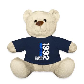 1992 Oktober Limited Edition 31. Geburtstag Deko - Teddy - French Navy - Vorne