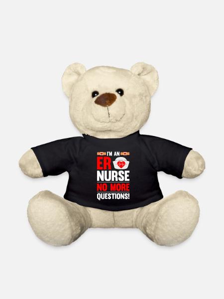 Funny Nurse Gifts - Teddy Bear - black