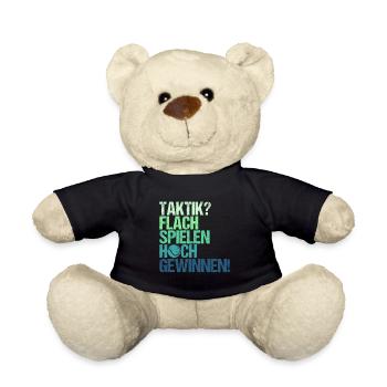 Tennis Taktik Humor Tennisspieler - Teddy - Schwarz - Vorne