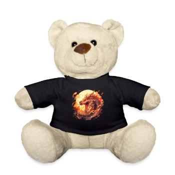Dragon mystique Lindwurm Monster Monster Monster - Nounours - noir - Devant