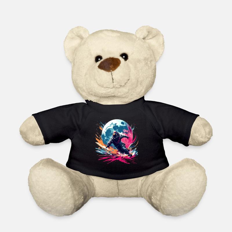 Astronaut Farbenfroh Mondläufer Astro Lauf - Teddy - Schwarz