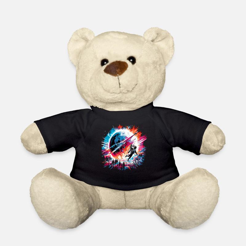 Impakt Astronaut Meteoriten Einschlag Vintage - Teddy - Schwarz