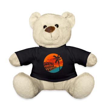 Für immer auf der Jagd nach Sonnenuntergängen Retro-Sommerurlaub - Teddy - Schwarz - Vorne