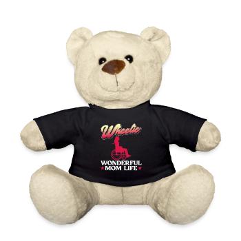 Wheelchair Wheelchair Disability Funny - Teddy Bear - black - Front