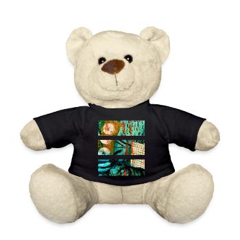 Abstrakte Landschaft mit leuchtenden Farben - Teddy - Schwarz - Vorne