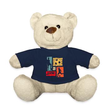 Soccer Player Retro - Teddy Bear - french navy - Front