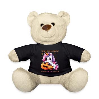 Halloween unicorn, how are made of - Teddy Bear - black - Front