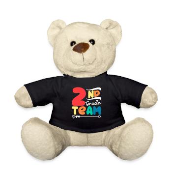 Team of the 2nd class Second teacher student 100. - Teddy Bear - black - Front