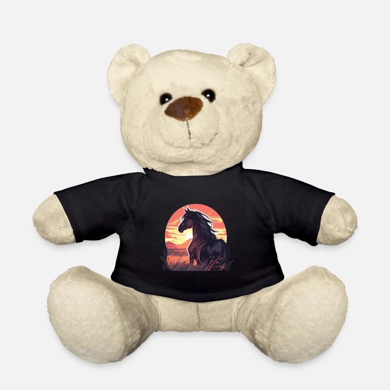 Chevaux, Cheval Noir, Cheval, Coucher De Soleil - Nounours - noir