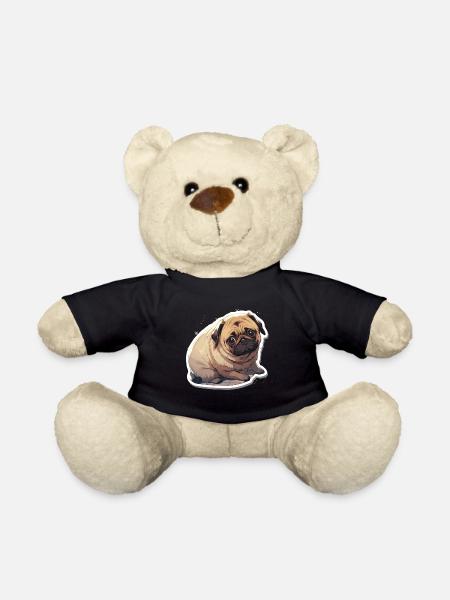 Carlin Carlin Chien Carlin Vivre Carlin Cadeaux - Nounours - noir