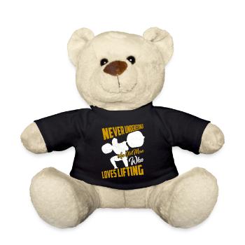 Never Underestimate An Old Man Who Loves Lifting T - Teddy Bear - black - Front