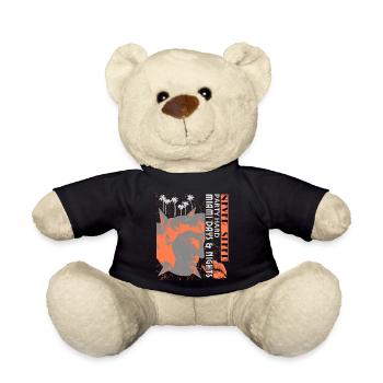 Miami Florida, Party, Art Deco Poster - Teddy Bear - black - Front
