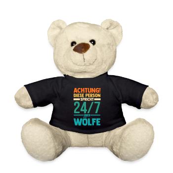 Tier Waldtier Wolf - Teddy - Schwarz - Vorne