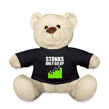 Les Stonks ne montent que pour les amateurs de parodie de la Bourse - Nounours - noir - Devant