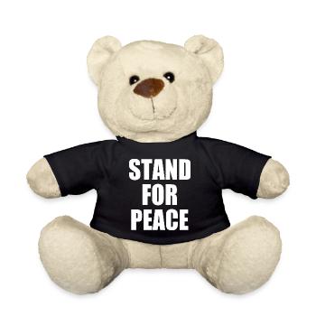 Stand for peace - Teddy Bear - black - Front