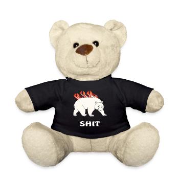 EISBÄR BRENNT SHIT - Teddy - Schwarz - Vorne