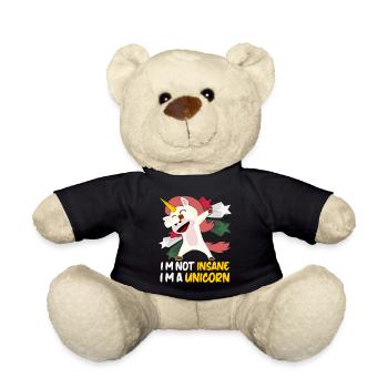 Folie de licorne folle - Nounours - noir - Devant