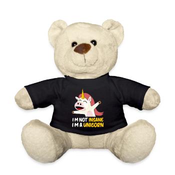 Licorne folle - Nounours - noir - Devant