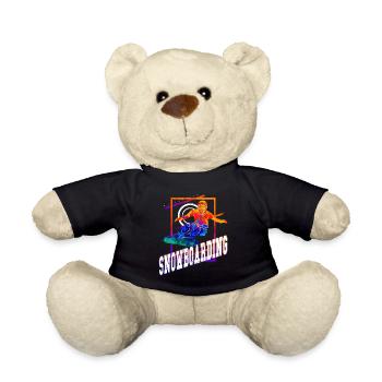 Snowboard Snowboarding Snowboarder Freestyle Stunt - Teddy - Schwarz - Vorne