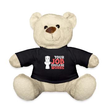 Votre travail pourrait être pire Papier toilette Lieu de travail - Nounours - noir - Devant