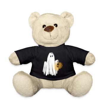 Spooky Season - kleiner Geist mit Laterne - Teddy - Schwarz - Vorne
