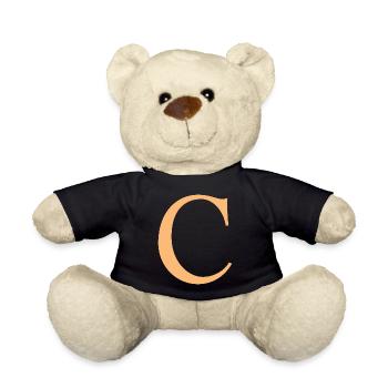 Personalised Your Name Custom Birthday Gift C - Teddy Bear - black - Front
