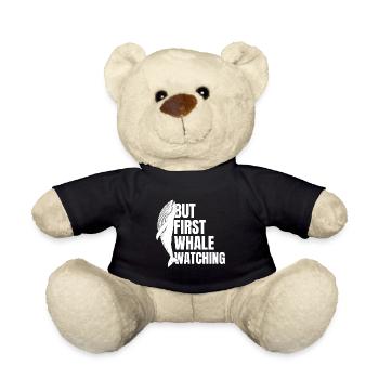 But First Whale Watching Whales Aquarist Fun Gifts - Teddy - Schwarz - Vorne