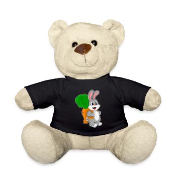 École de sac à dos lapin étudiant - Nounours - noir - Devant