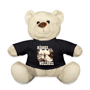Männer Wellness Angelausflug Angler Geschenk - Teddy - Schwarz - Vorne