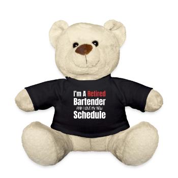 Ich Bin Ein Pensionierter Barkeeper Und Ich Liebe - Teddy - Schwarz - Vorne