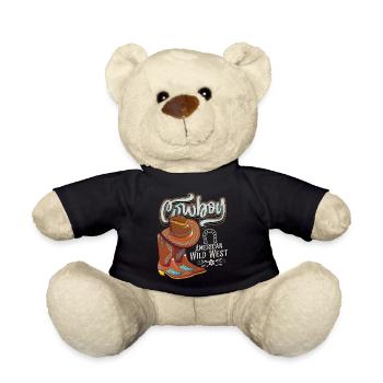 Far West, Cowboy, bottes de Cowboy disant - Nounours - noir - Devant