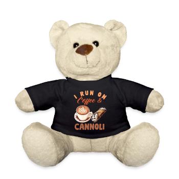Cannoli Baker Italian Pastry Dessert Funny - Teddy Bear - black - Front