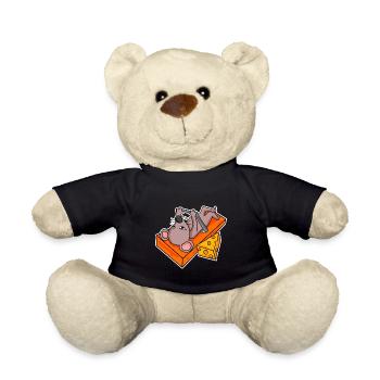 Fitness Maus Bodybuilding Gym - Teddy - Schwarz - Vorne