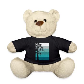 Baumpfleger Baumchirurg Holzarbeiter Lustiger Holzfäller - Teddy - Schwarz - Vorne
