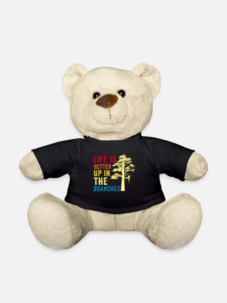 Arborist Tree Surgeon Woodworker Funny Logger - Teddy Bear - black