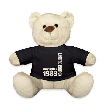 November 1989 Limited Edition 34 Years Man Woman - Teddy Bear - black - Front
