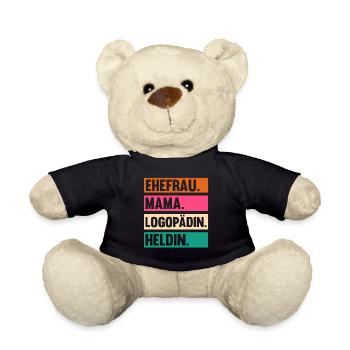 Mama Mutter Logopädie Logopädin - Teddy - Schwarz - Vorne