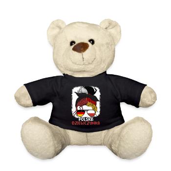 Polska dziewczyna Half German Polish Girl Poland - Teddy Bear - black - Front