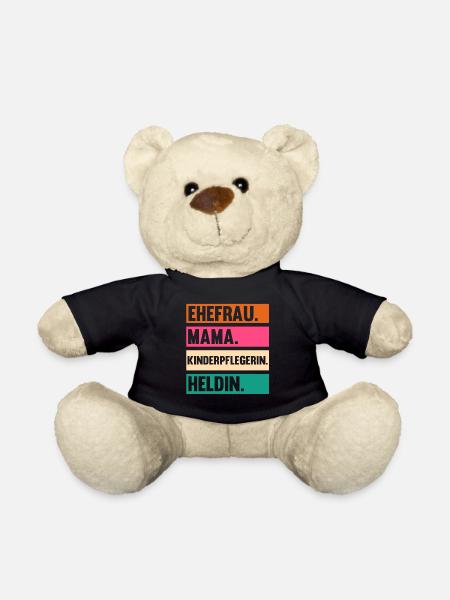 Mama Mutter Erzieherin Kindergärtnerin Kinderpfleg - Teddy - Schwarz
