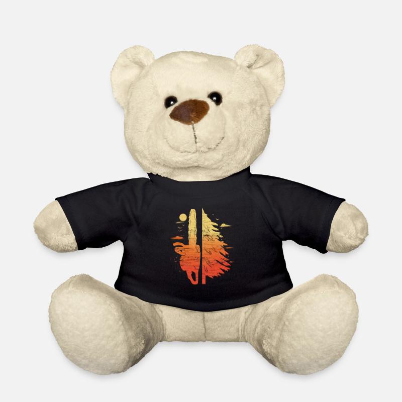 Cadeau de bûcheron pour bûcheron tronçonneuse - Nounours - noir