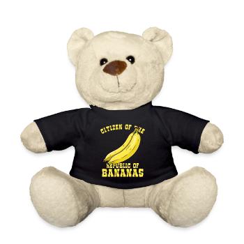 Citizens of the Republic of Bananas - Teddy Bear - black - Front
