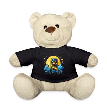 The coolest tin with stars and clouds - Teddy Bear - black - Front