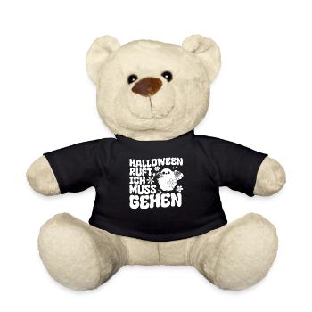 Halloween Ruft Ich Muss Gehen - Funny Halloween - Teddy - Schwarz - Vorne