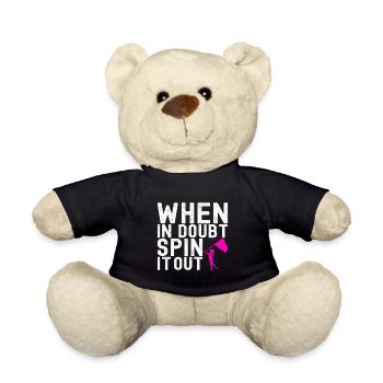 Flag Waving Marching Band Color Guard - Teddy Bear - black - Front