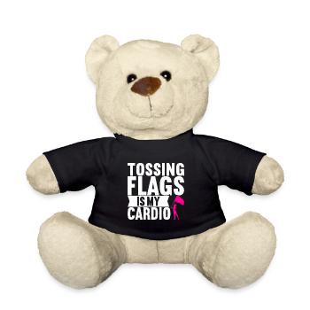 Flag Waving Marching Band Color Guard - Teddy Bear - black - Front