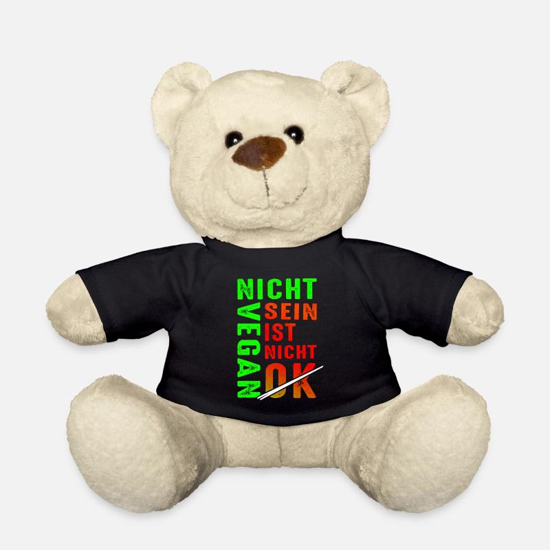 Vegan Kein Fleisch Gemüse Veganer Lebensstil Vegan - Teddy - Schwarz
